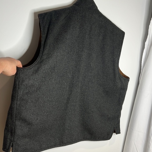 Mark Shale Sz L Reversible Suede Leather and Wool Zippered Mocneck - Picture 11 of 11